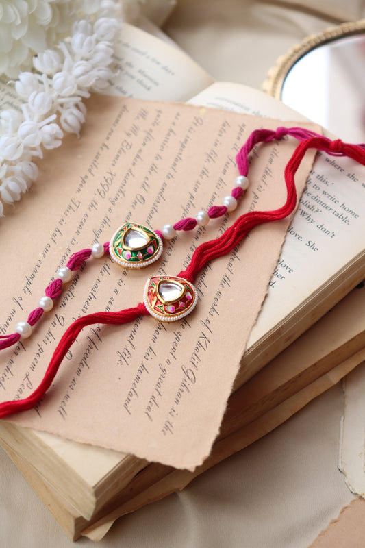 Adhyatm Kundan Rakhi- Set of 2