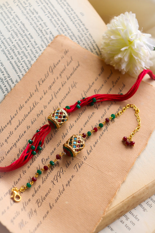 Darshal Rakhi and Lumba Set