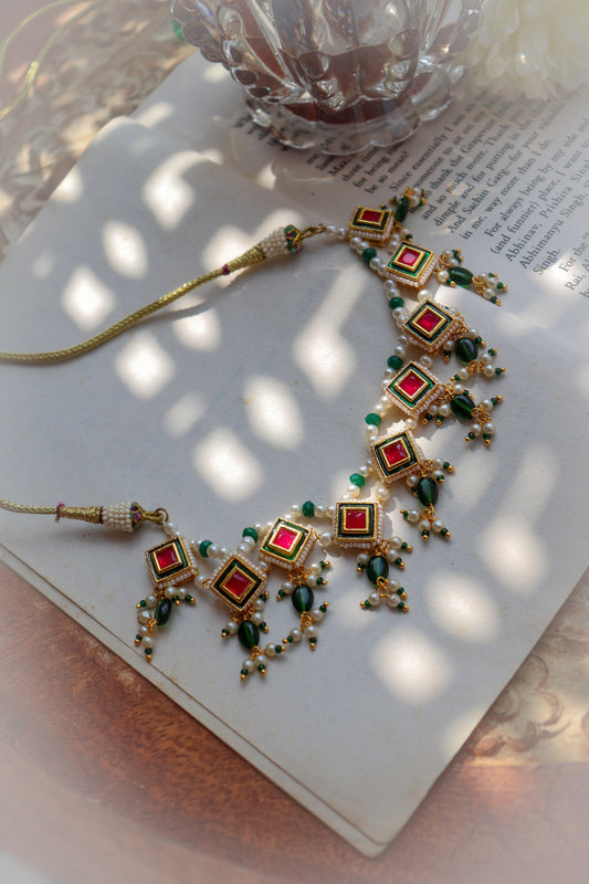 Kasturi Pink Kundan Necklace
