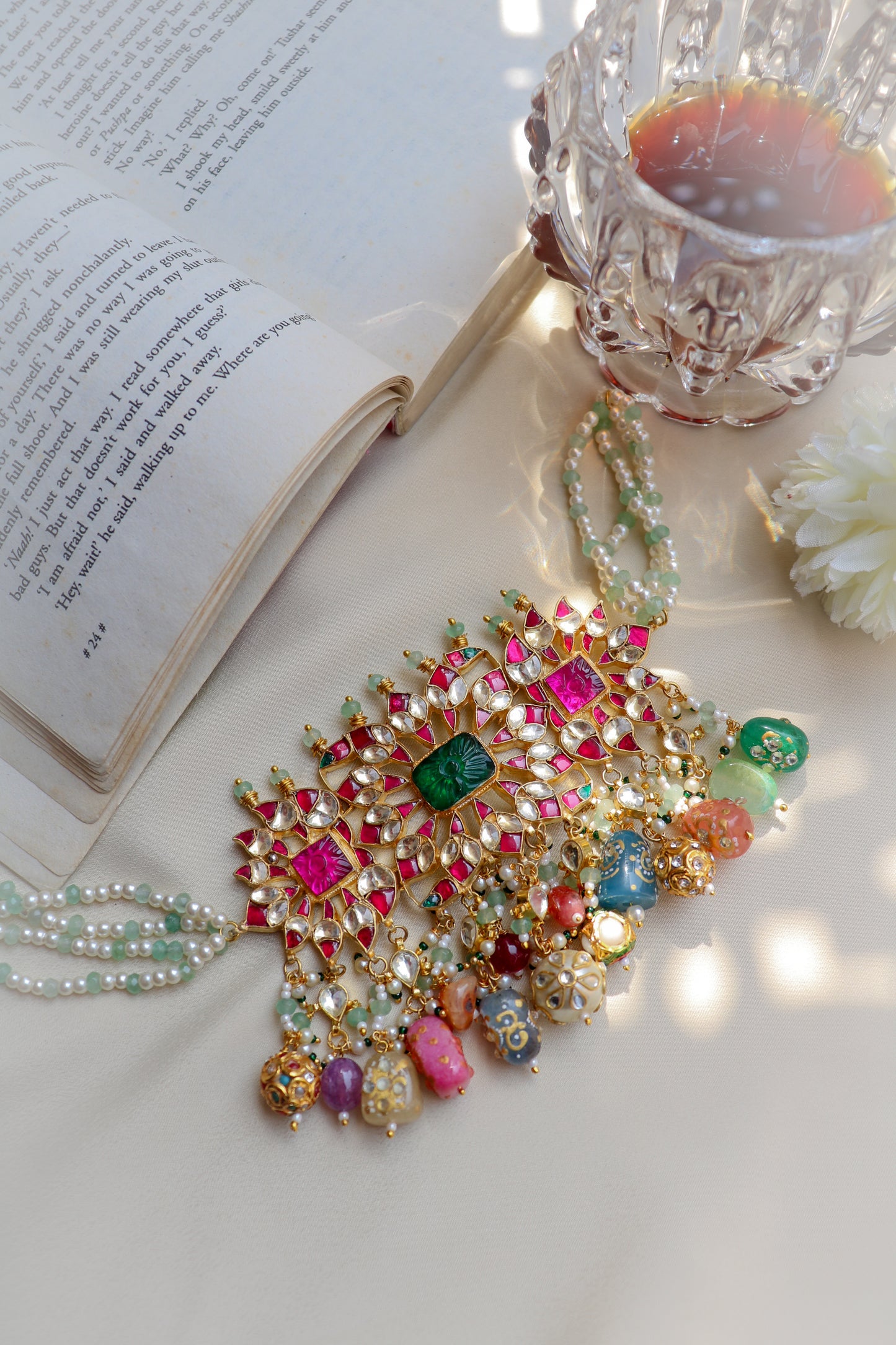 Shipra Multicolored Kundan Choker Necklace