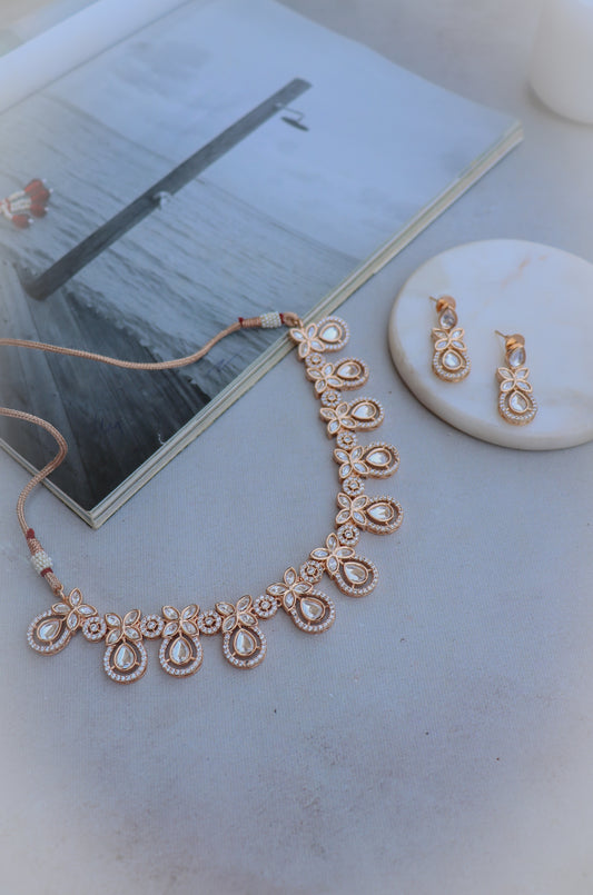 Fagun Polki Necklace Ser