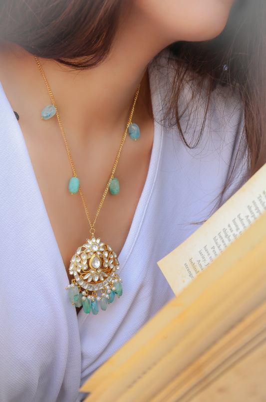 Drivya Blue Pendant Necklace
