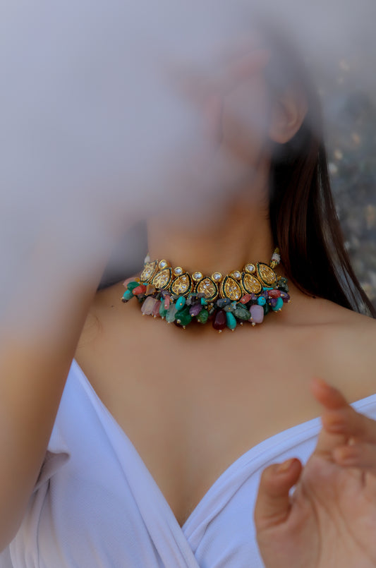 Navrang Multicolor Kundan Necklace