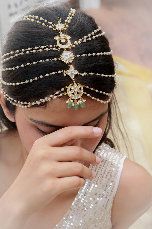 Sahar Kundan Hair Accessory