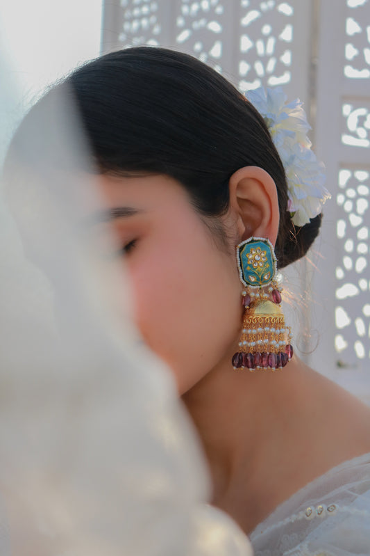 Alaya Meenakari Jhumka Earring