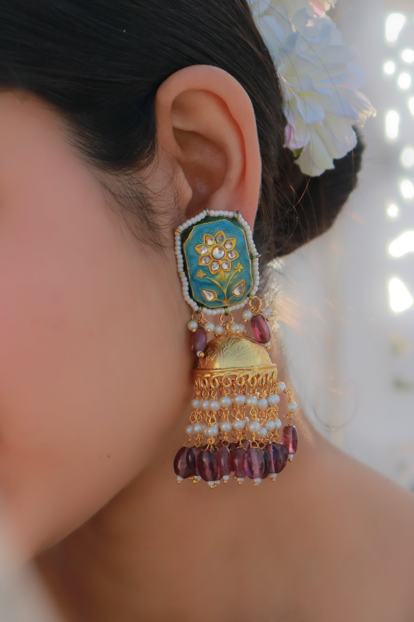 Alaya Meenakari Jhumka Earring