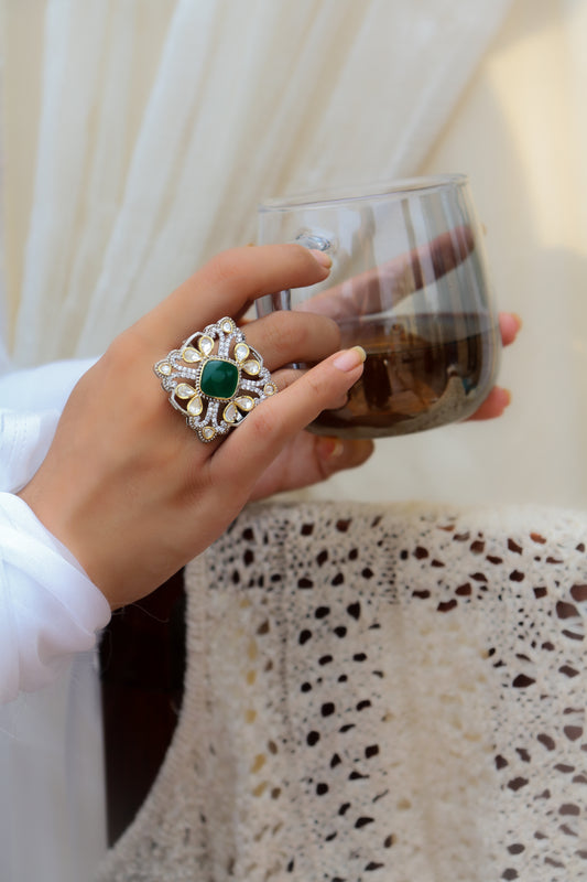 Zika Green Victorian Ring