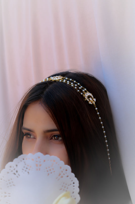 Ojas Kundan Pearl Headband