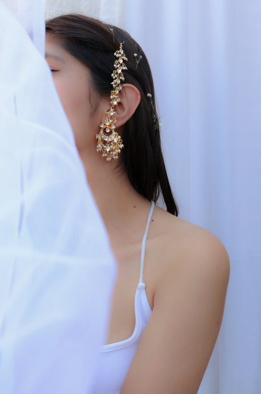 Anvesha Kundan Chandbali Earrings