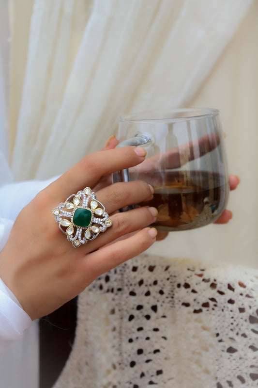 Zika Green Victorian Ring