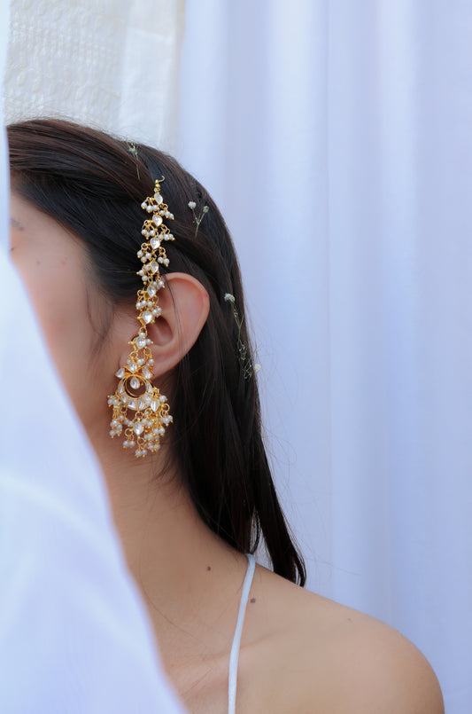 Anvesha Kundan Chandbali Earrings