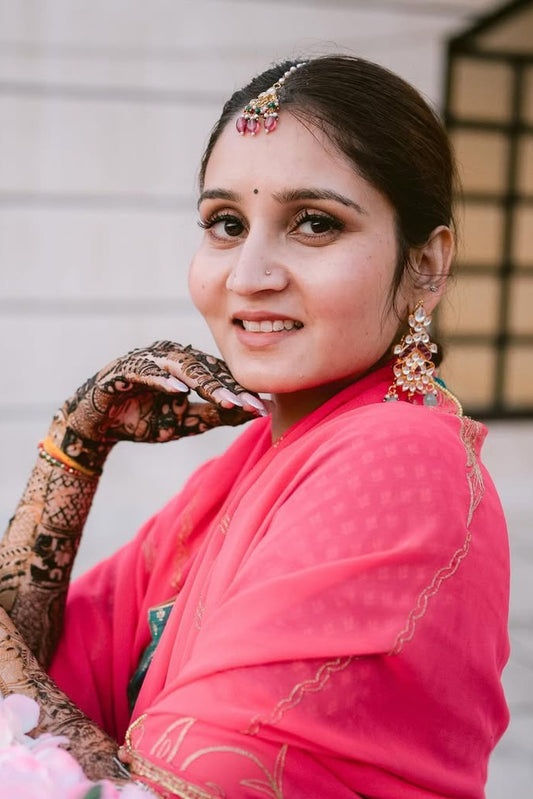 Wakti Kundan Maangtikka and Earrings Set