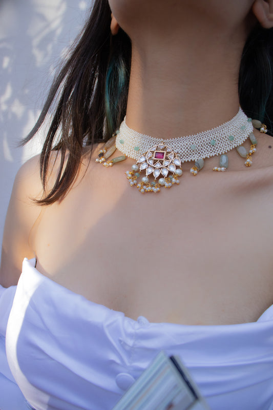 Eloise Pastel Kundan Necklace