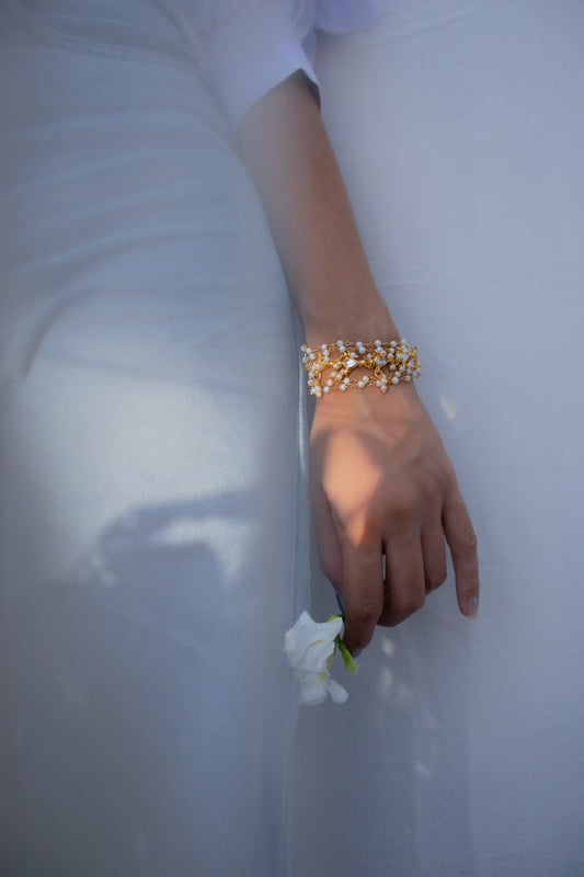 Barbas Kundan Pearl Bracelet