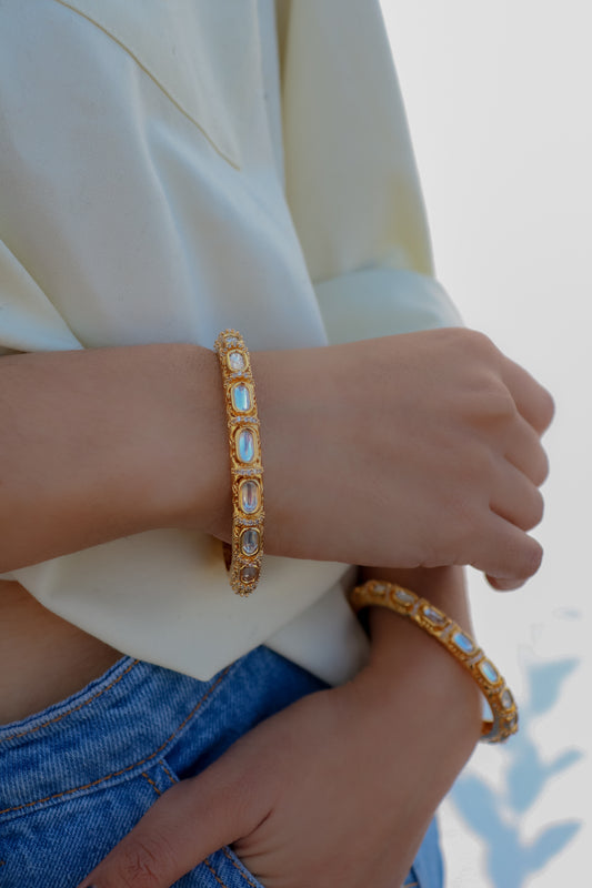 Adab Kundan Bangle - Pair of 2