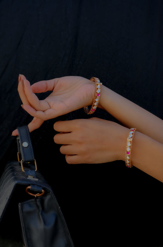 Almas Kundan Bangles - Pair of 2