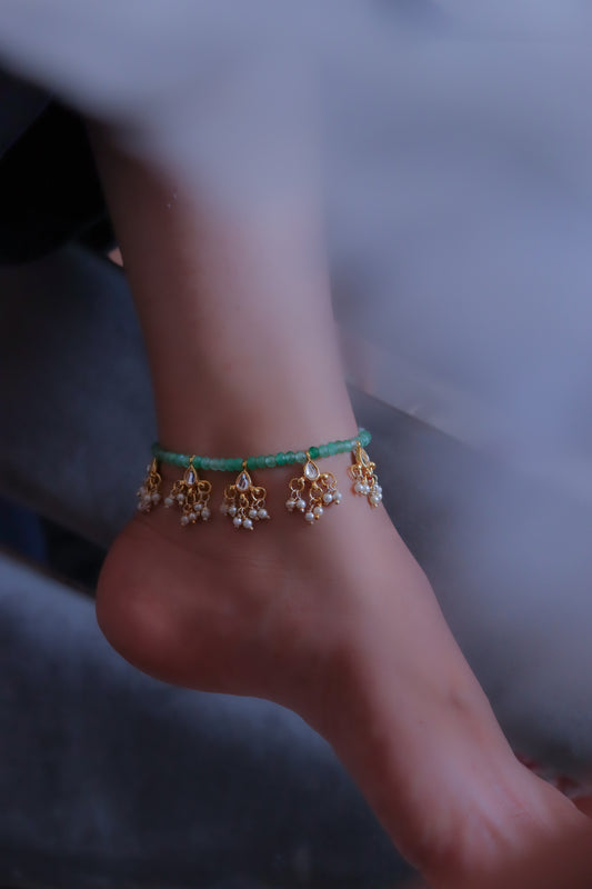 Klink Kundan Anklets - Pair of 2