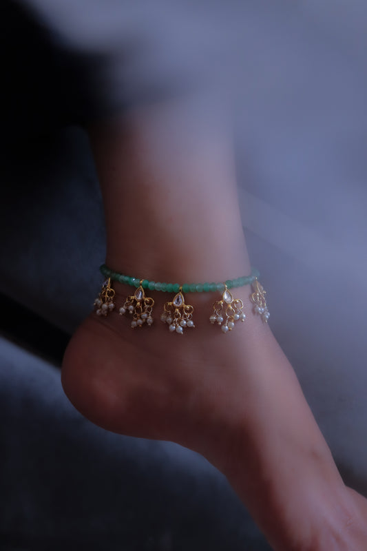 Klink Kundan Anklets - Pair of 2