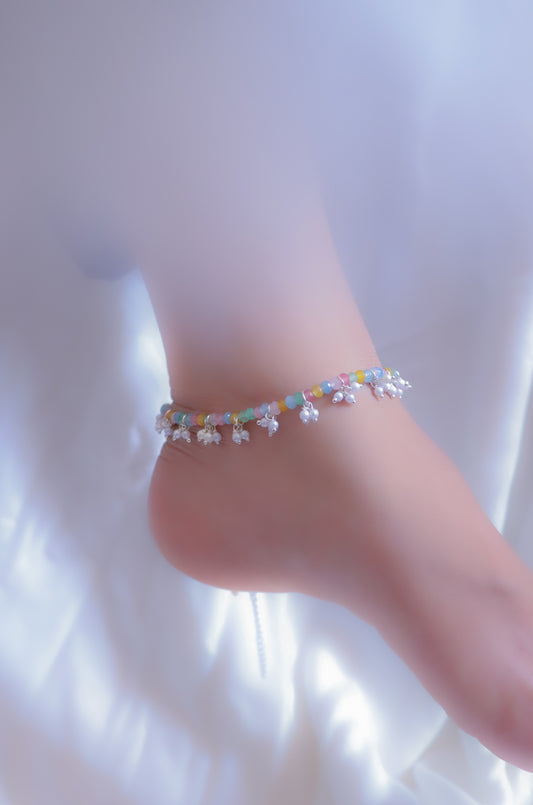 Rainbow Dew Anklets - Pair of 2