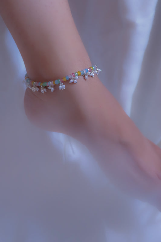 Rainbow Dew Anklets - Pair of 2