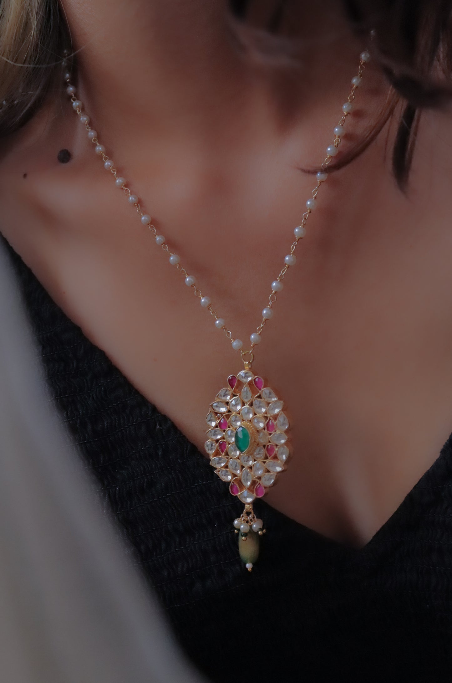 Ladybird Kundan Necklace