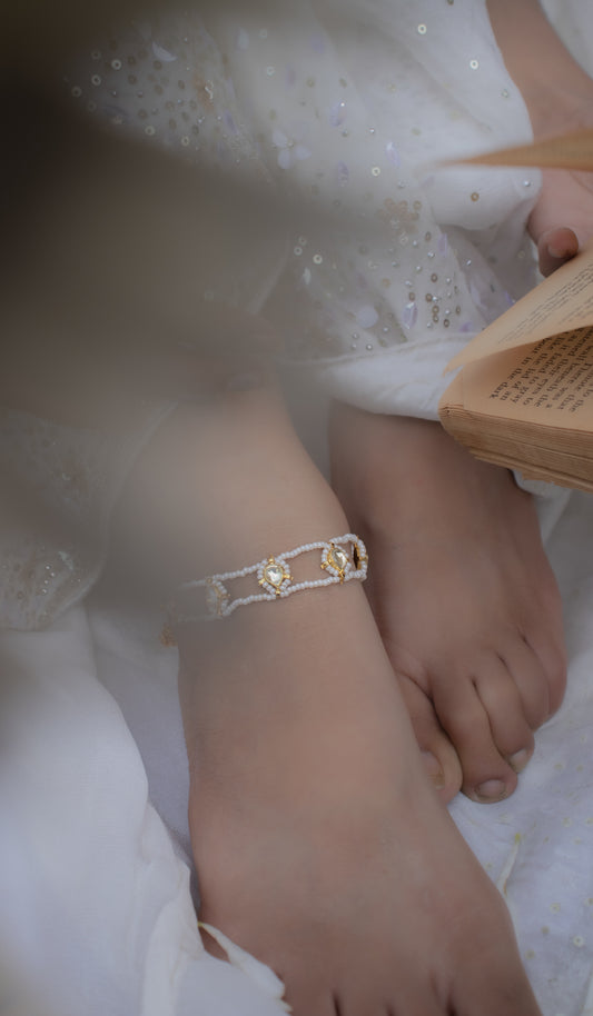 Shalin Kundan Anklets - Pair of 2