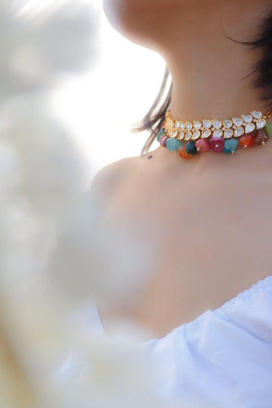 Hanima Multicolored Kundan Necklace