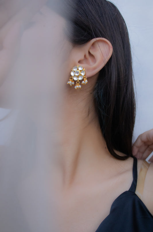 Floral Kundan Earrings