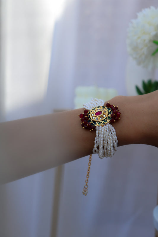 Hashim Kundan Meenakari Bracelet
