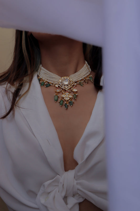 Ramada Green Necklace Set