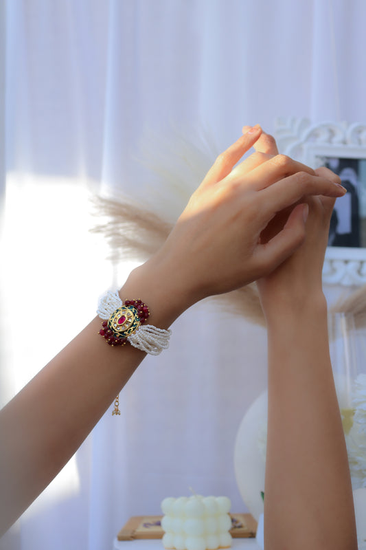 Hashim Kundan Meenakari Bracelet