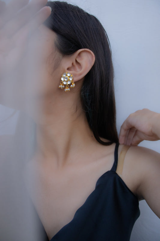 Floral Kundan Earrings
