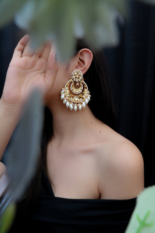Walia Kundan Chandbali Earrings