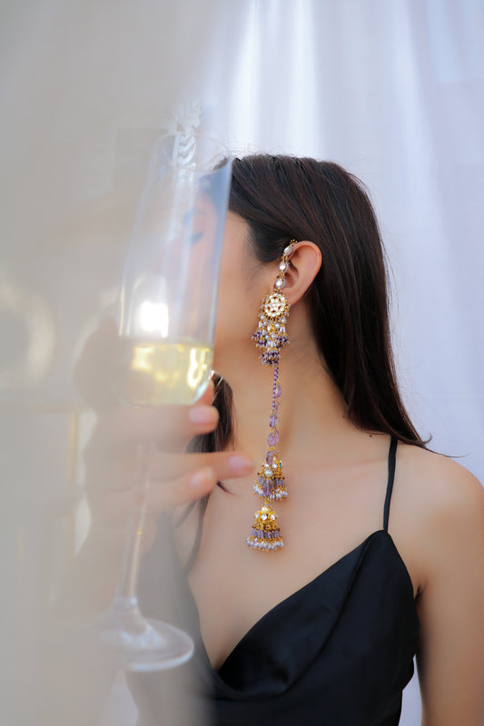 Armaan Amethyst Jhumka Earrings