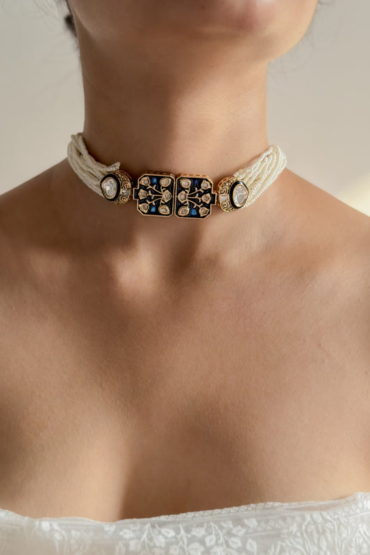 Naylah Blue Polki Choker