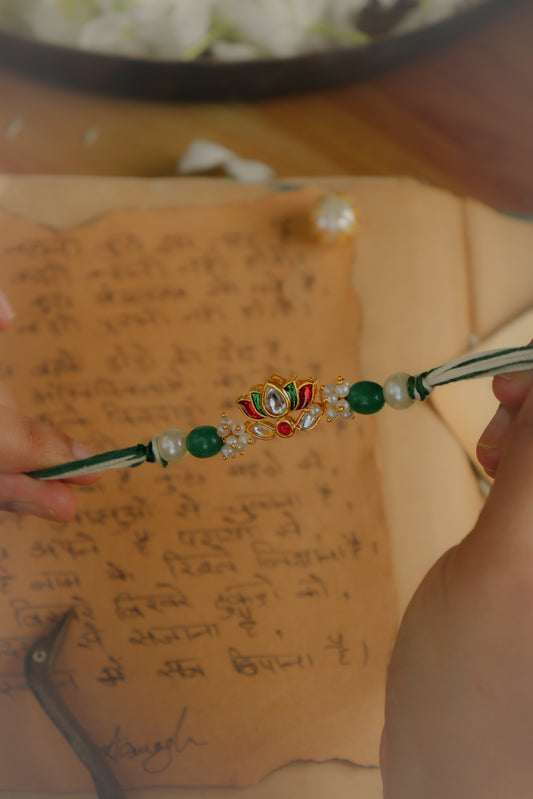 Lotus Polki  Rakhi