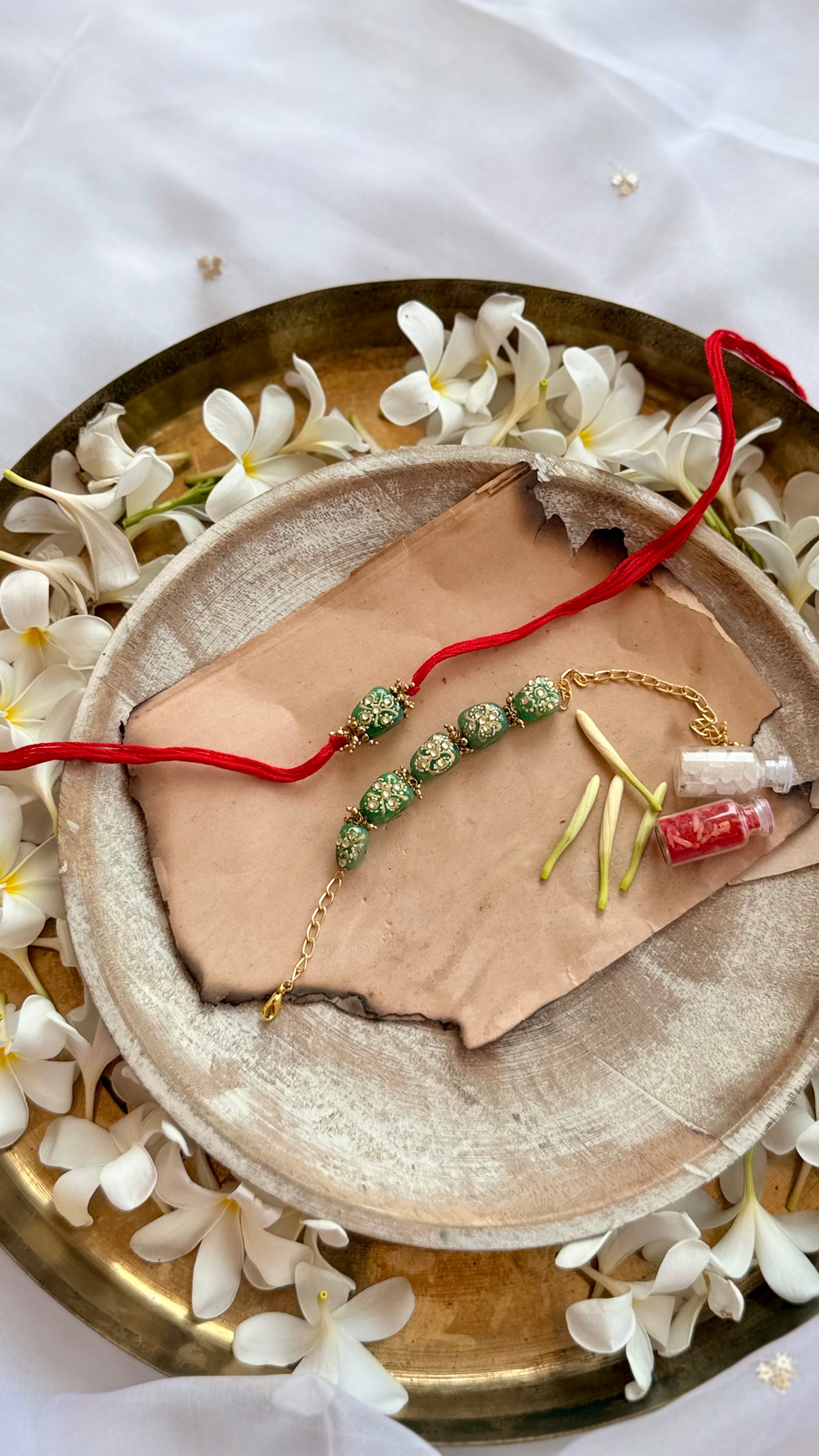 Prithvik Beaded Rakhi & Lumba Set