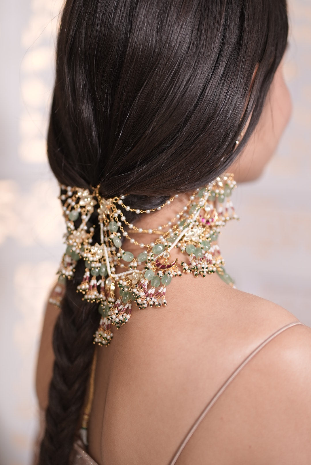 Hania Polki Earrings with Earchain
