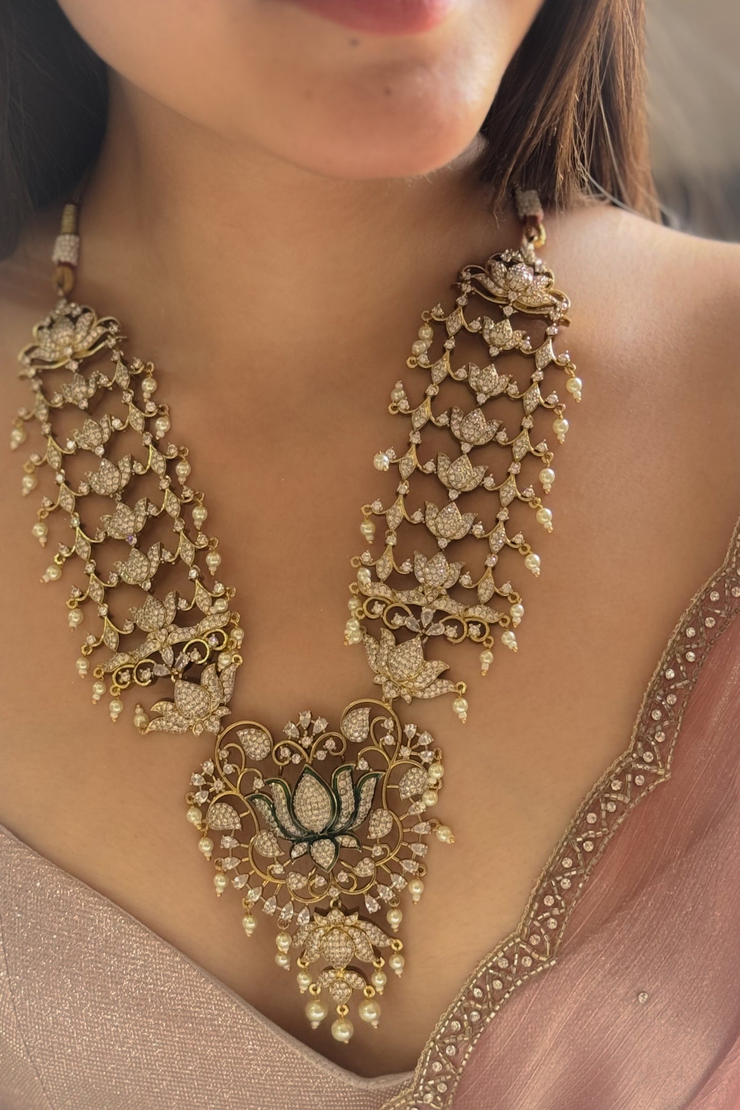 Dream Lotus polki Necklace
