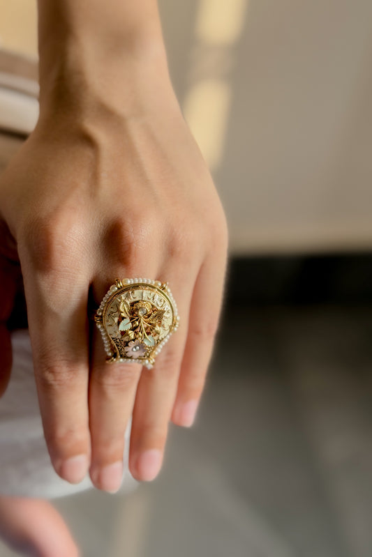 Zunoor Meenakari Ring