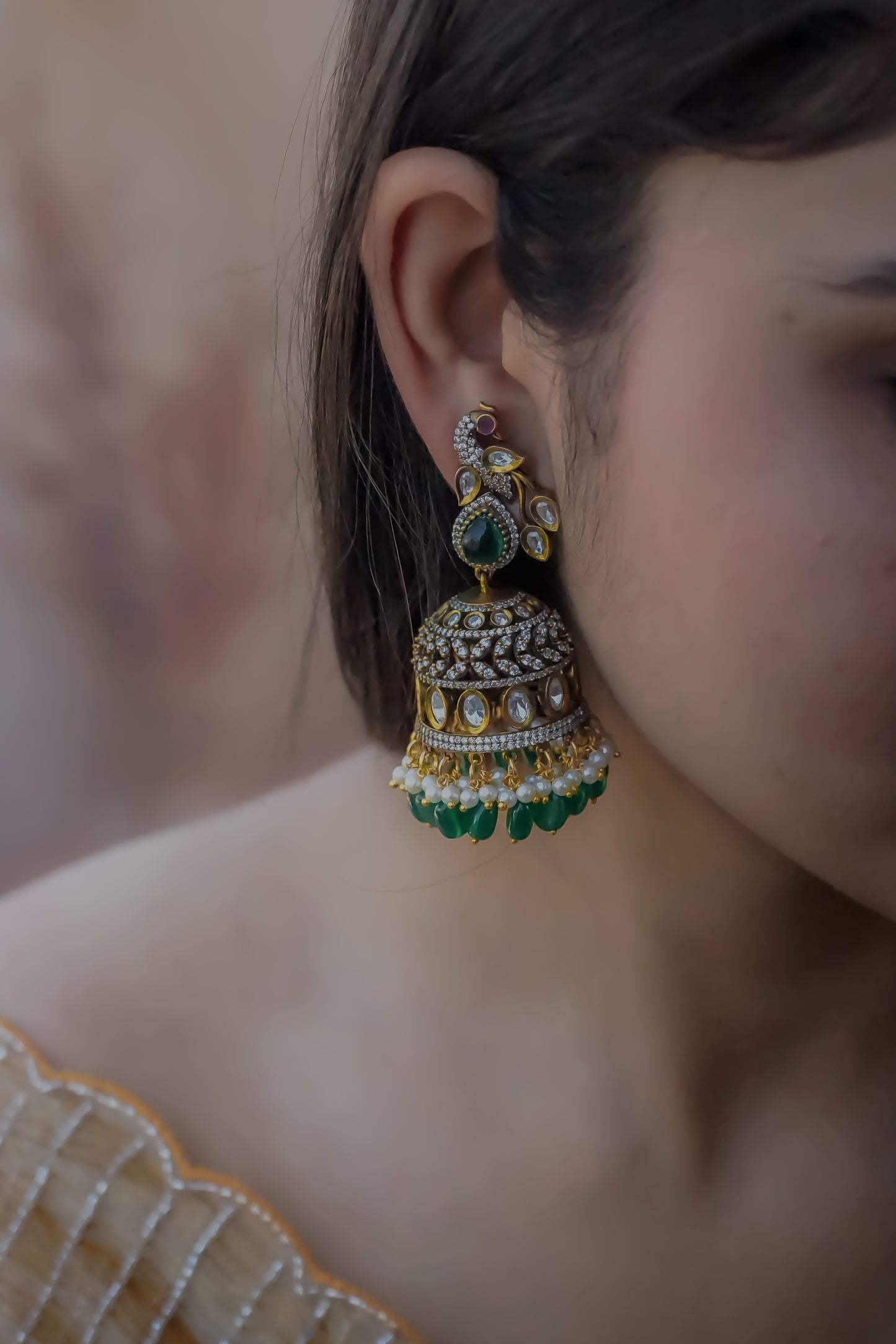 Perlah Victorian Jhumka Earrings
