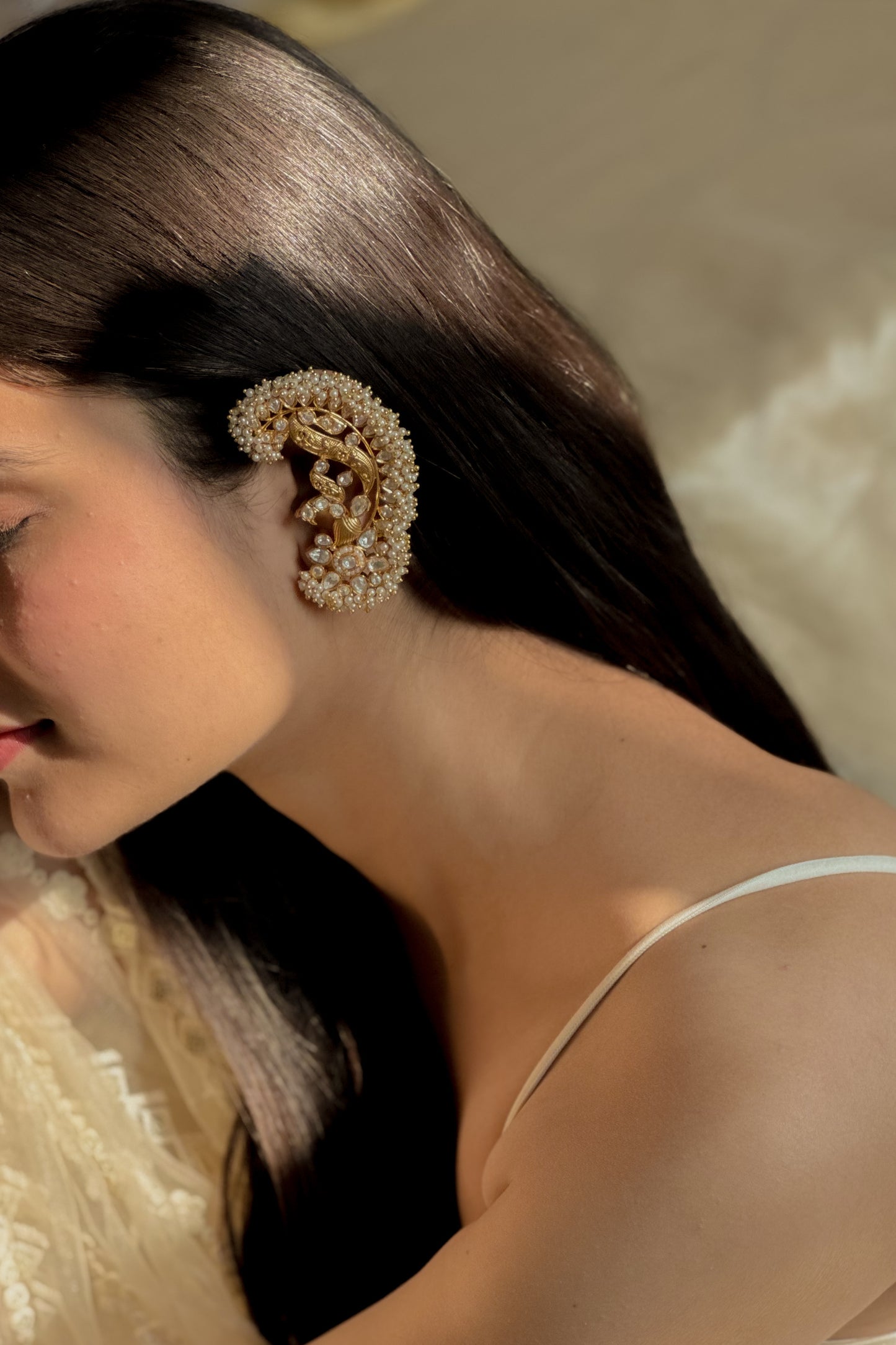 Blossom Kundan Earcuff Earrings