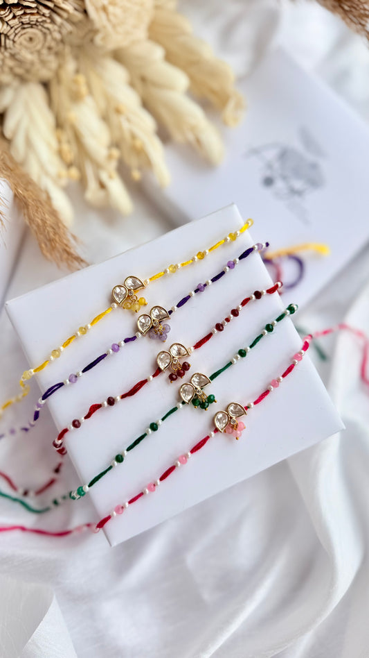 Mohak Polki Rakhi - Set of 5