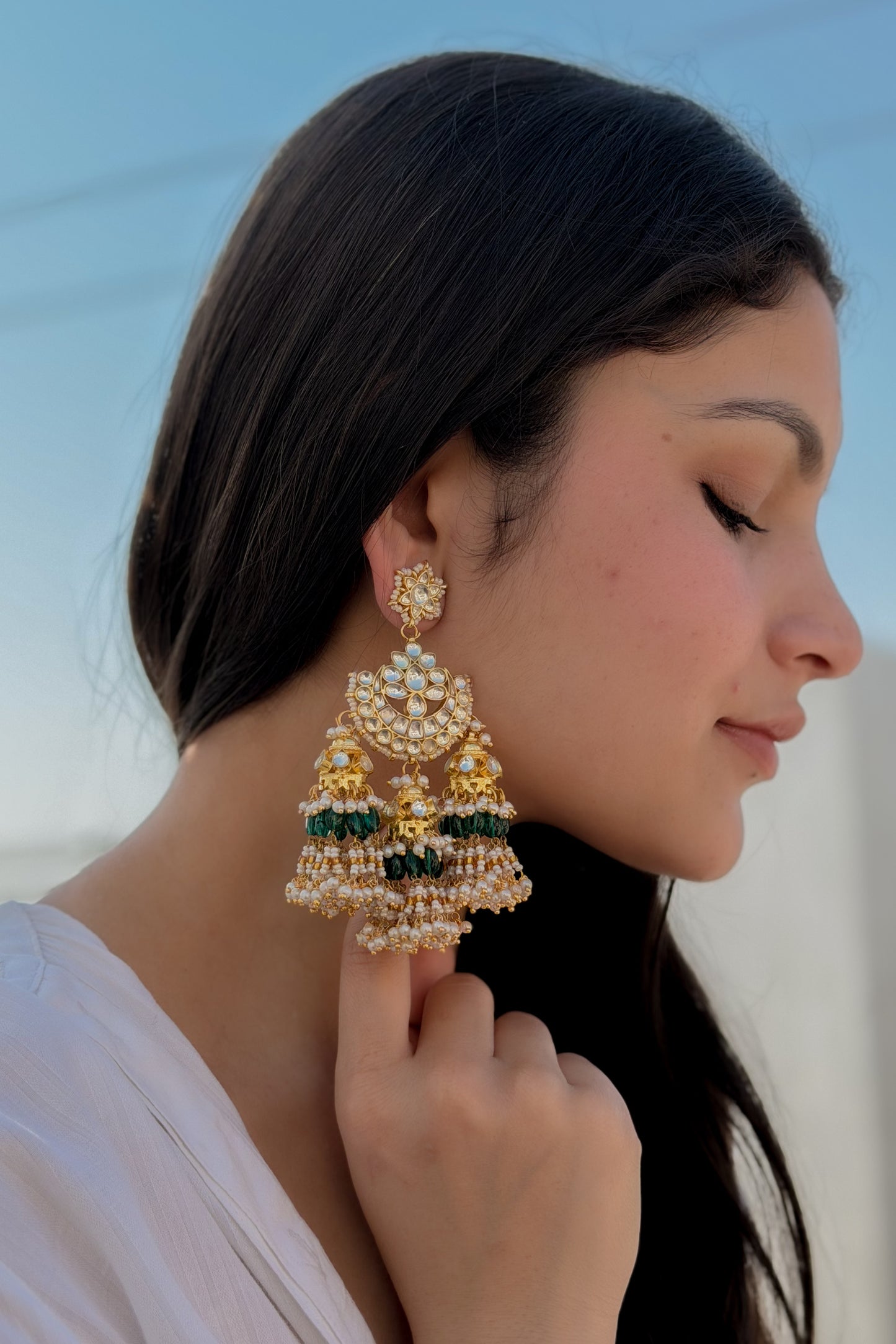 Elizah Kundan Earrings