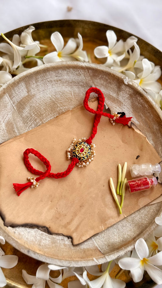 Vyom Meenakari Braided Rakhi