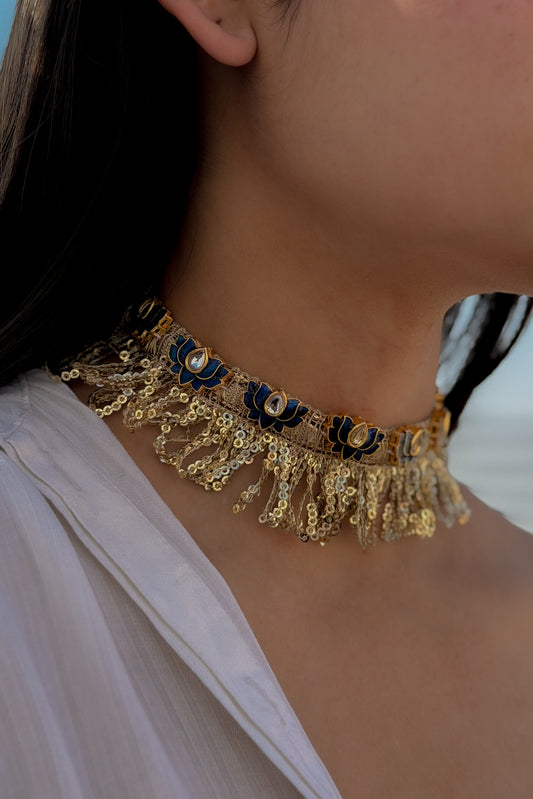 Rida Lotus Choker Necklace