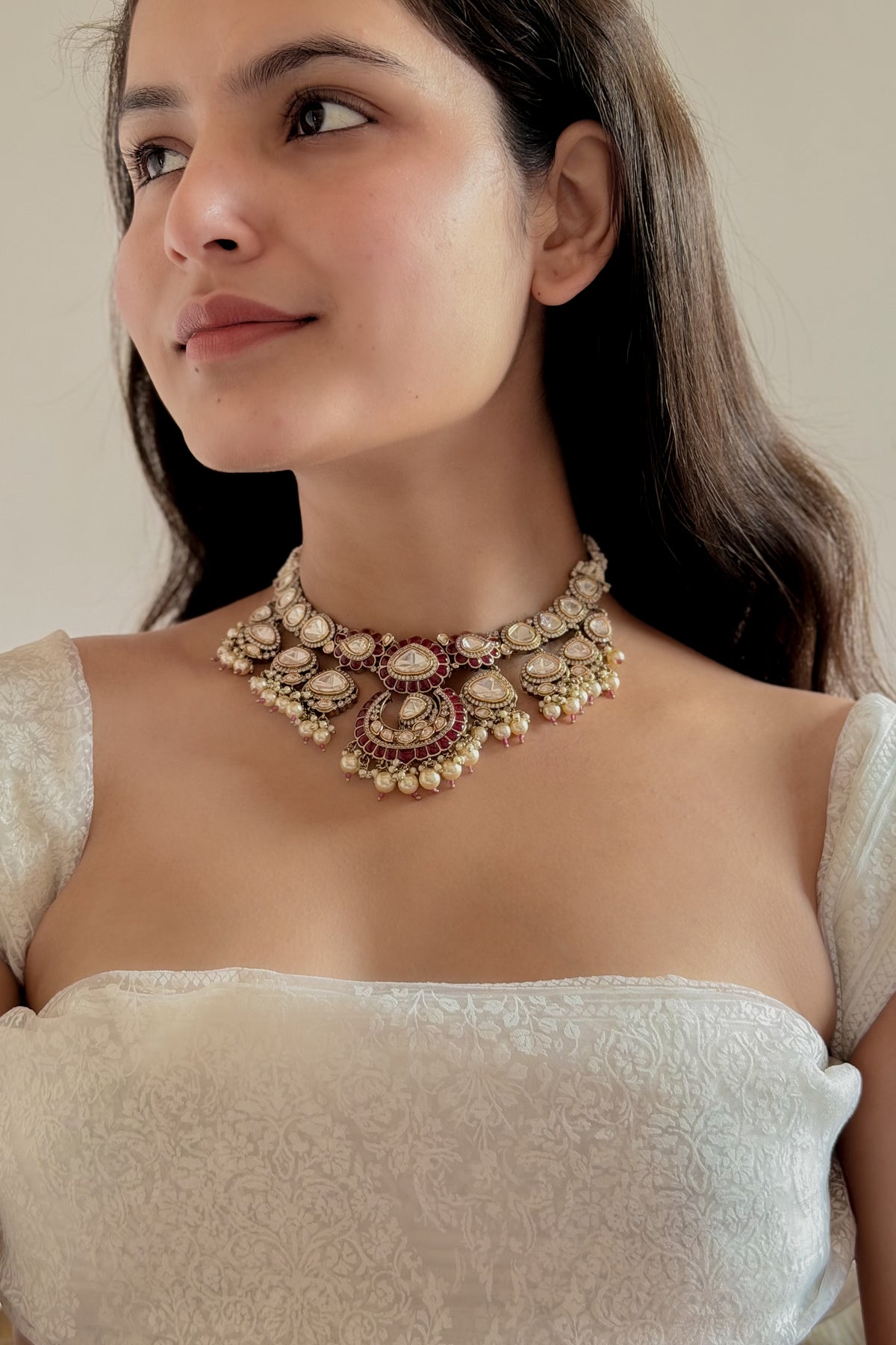 Amani Polki Necklace Set