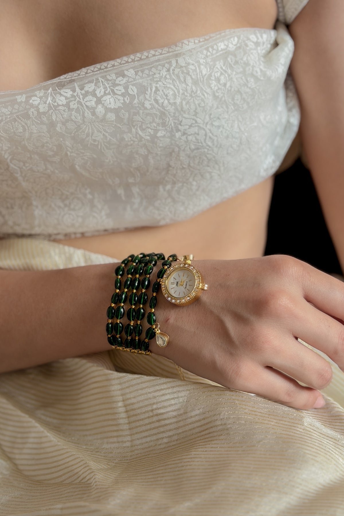 Areej Green Layered Watch