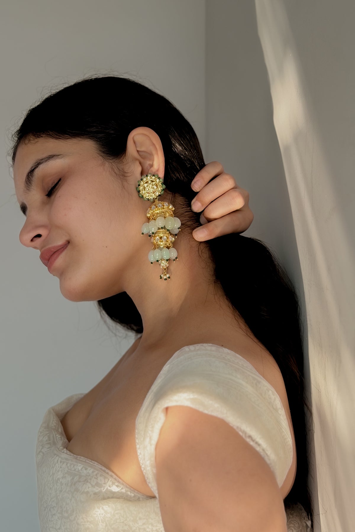 Aafiya Kundan Jhumka Earrings