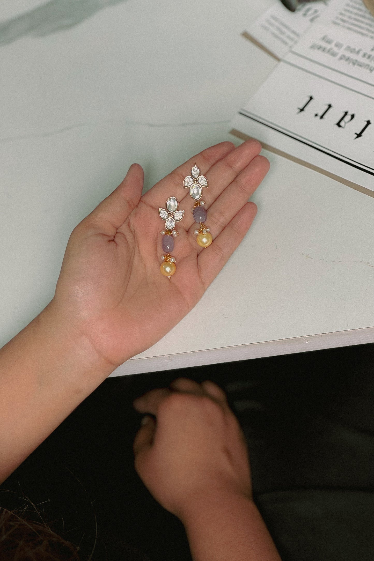 Tobi Polki Purple Earrings